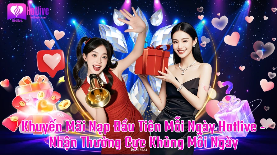 Khuyến Mãi Nạp Đầu Tiên Mỗi Ngày Hotlive - Nhận Thưởng Cực Khủng Mỗi Ngày